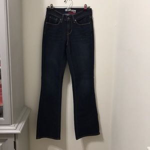Curvy Boot Cut Blue Jeans